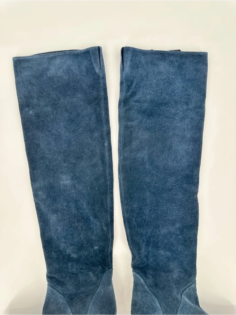 Jeffrey Campbell Ryding Over The Knee Boot In Navy Suede